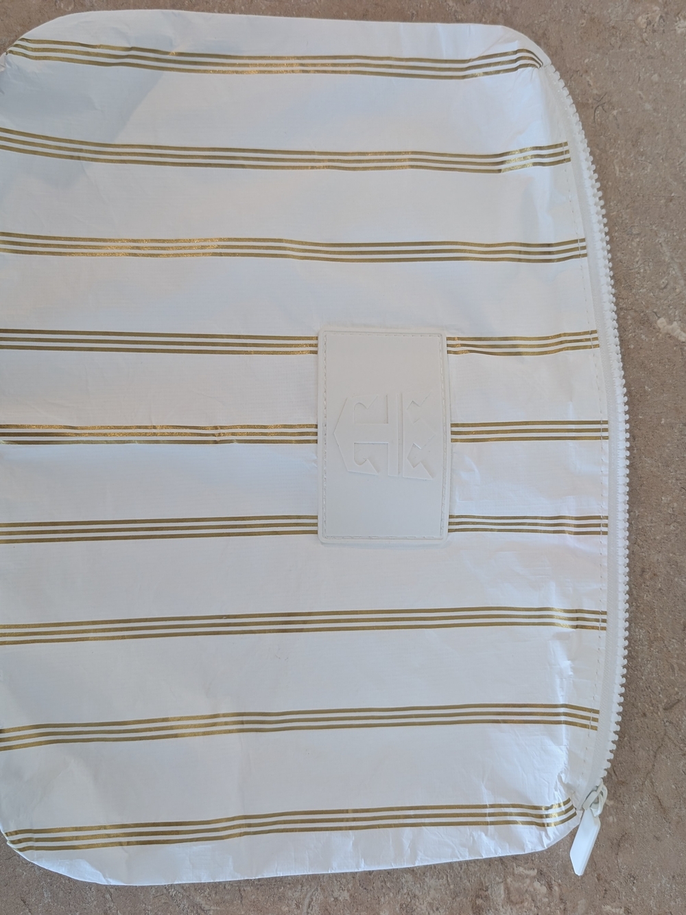 Aloha Collection X Royal Caribbean White And Gold Mid Pouch